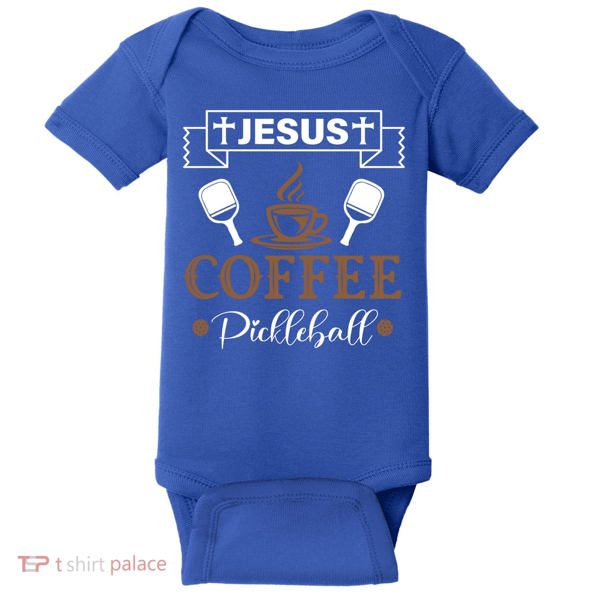 Pickleball Sports Jesus Coffee Pickleball Gift Baby Bodysuit