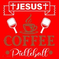 Pickleball Sports Jesus Coffee Pickleball Gift Santa Hat thumb 1