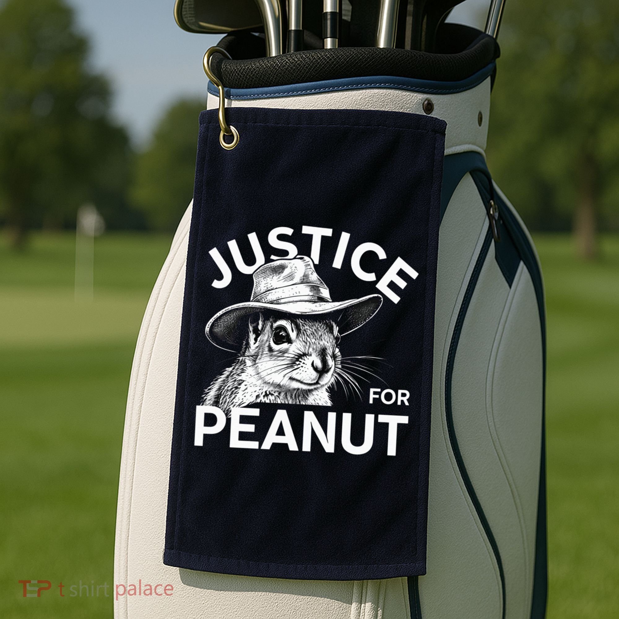 Peanut Squirrel Justice For Peanut Golf Towel
