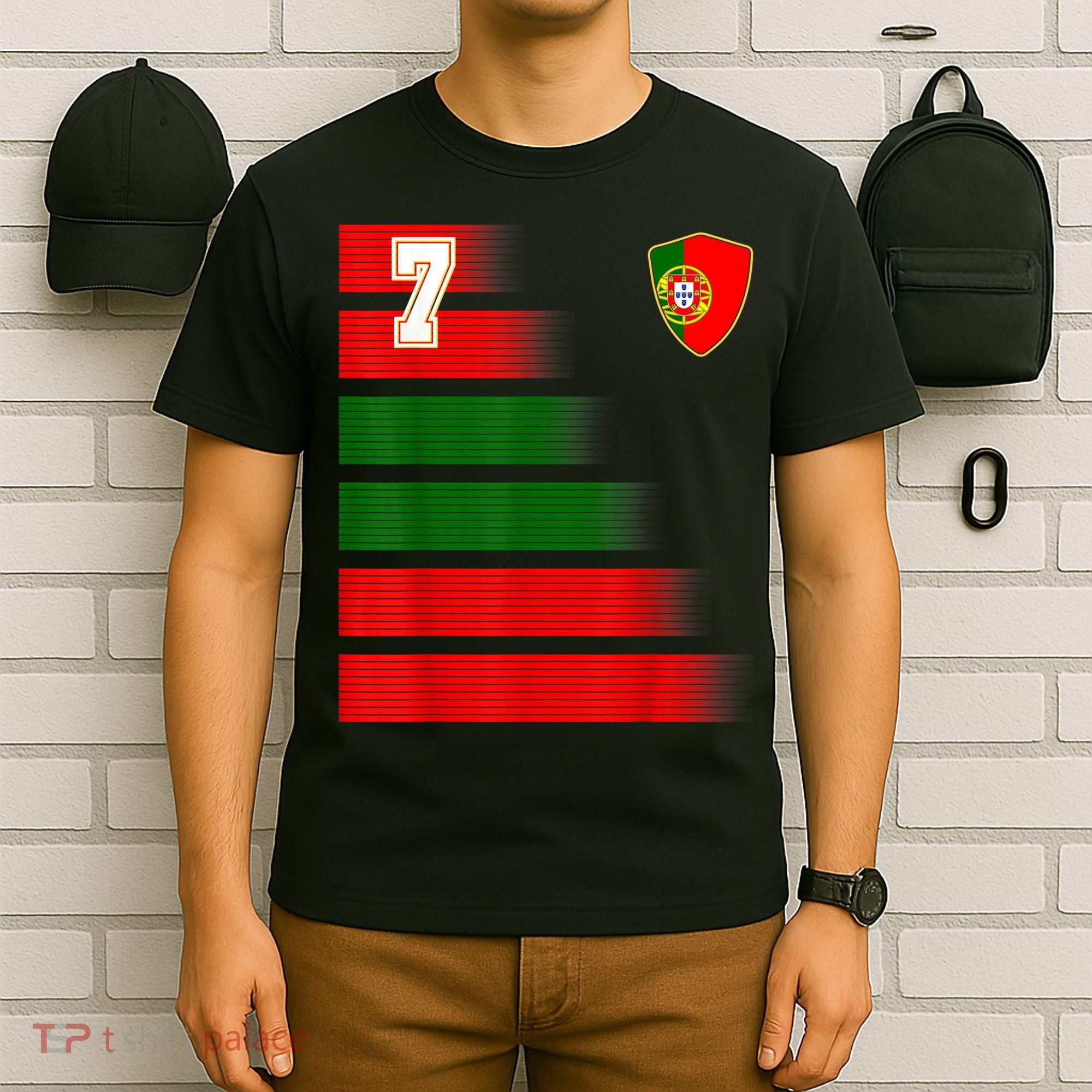 Portugal Soccer Jersey Flag Retro 7 Portuguese Football T-Shirt