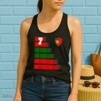 Portugal Soccer Jersey Flag Retro 7 Portuguese Football Women's Tank Top thumb 2