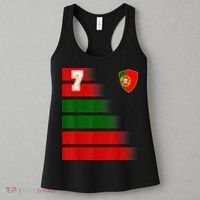 Portugal Soccer Jersey Flag Retro 7 Portuguese Football Women's Tank Top thumb 3