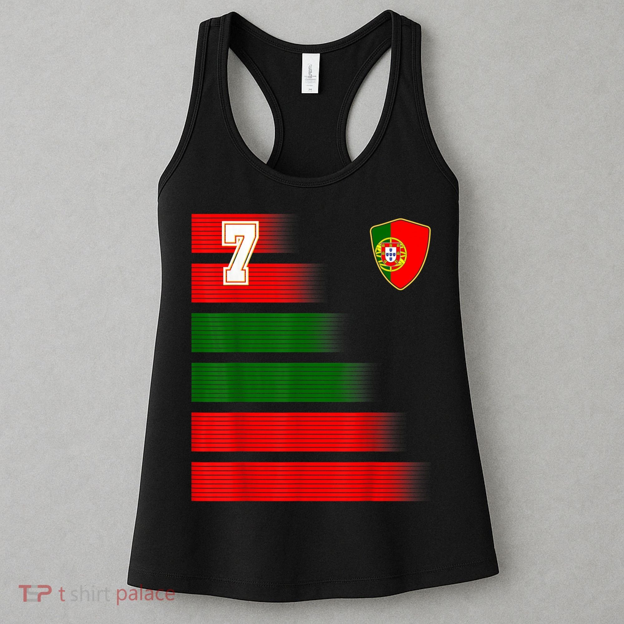 Portugal Soccer Jersey Flag Retro 7 Portuguese Football Women's Tank Top