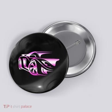 Pink Stylized JDM Drifting Car Design Button