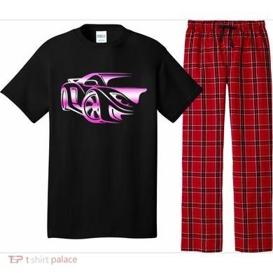 Pink Stylized JDM Drifting Car Design Pajama Set
