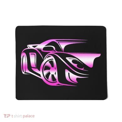 Pink Stylized JDM Drifting Car Design Mousepad