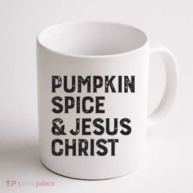 Pumpkin Spice Jesus Christ Coffee Mug back