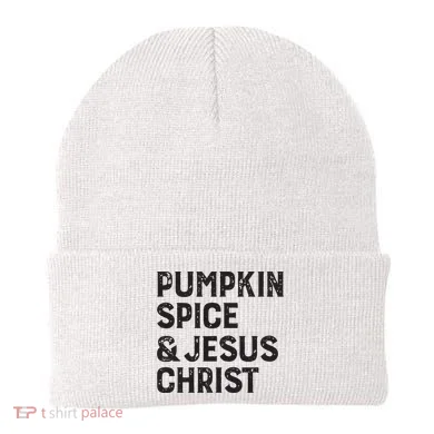 Pumpkin Spice Jesus Christ Beanie
