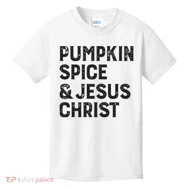 Pumpkin Spice Jesus Christ Kids T-Shirt