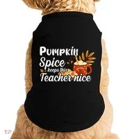Pumpkin Spice Keeps This Teacher Nice Doggie Tank thumb 0