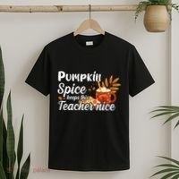 Pumpkin Spice Keeps This Teacher Nice T-Shirt thumb 2