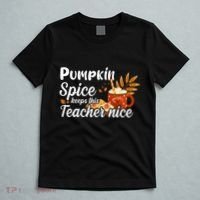 Pumpkin Spice Keeps This Teacher Nice T-Shirt thumb 5