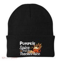 Pumpkin Spice Keeps This Teacher Nice Beanie thumb 0