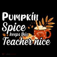 Pumpkin Spice Keeps This Teacher Nice Women's Hoodie thumb 2