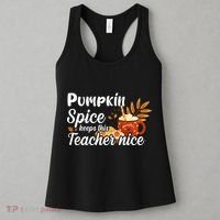 Pumpkin Spice Keeps This Teacher Nice Women's Tank Top thumb 3