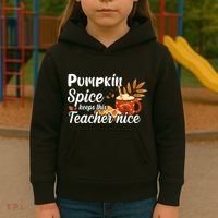 Pumpkin Spice Keeps This Teacher Nice Kids Hoodie thumb 3