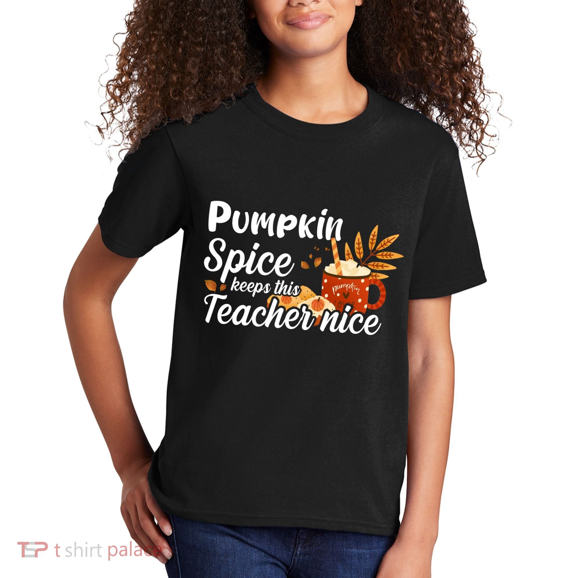 Pumpkin Spice Keeps This Teacher Nice Kids T-Shirt