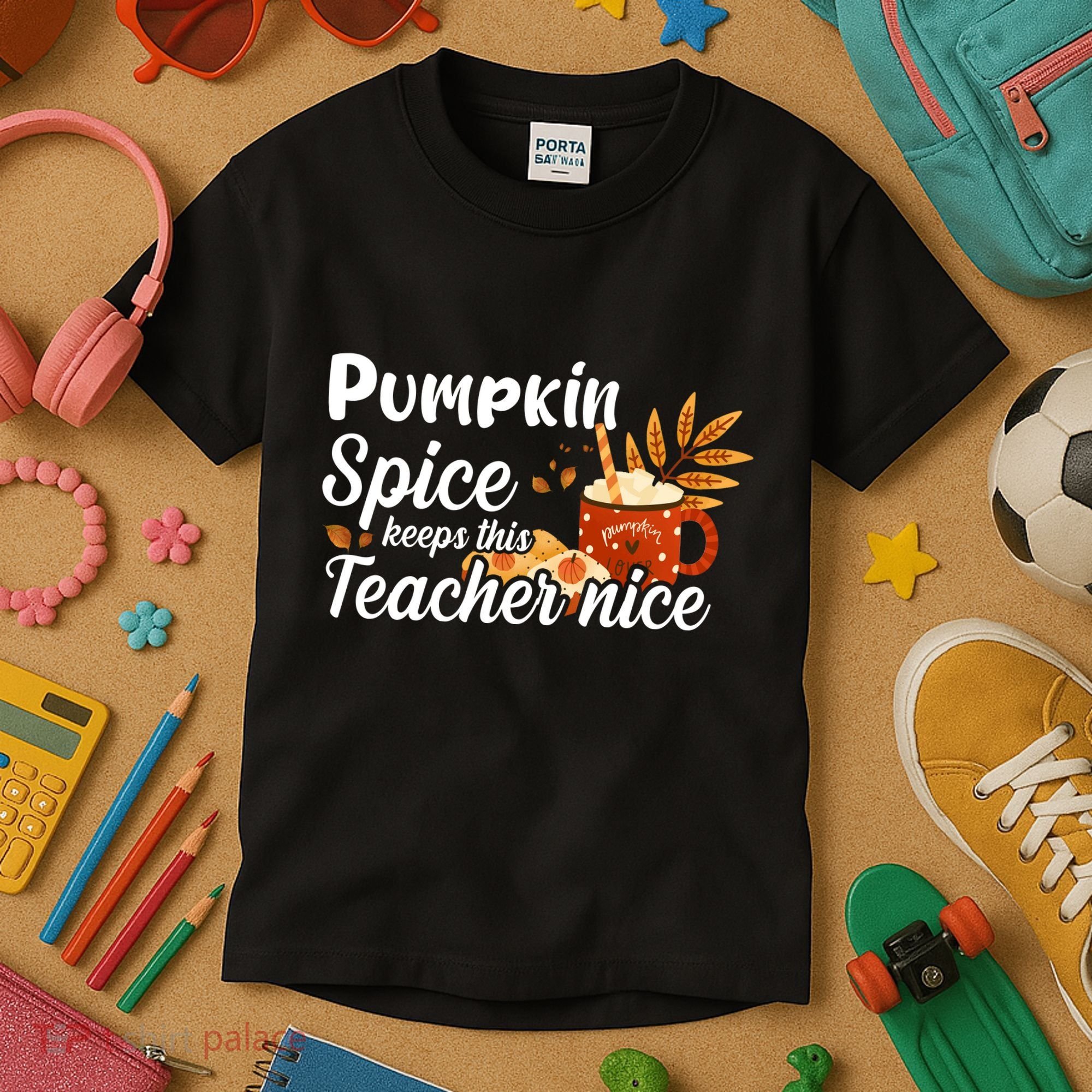 Pumpkin Spice Keeps This Teacher Nice Kids T-Shirt