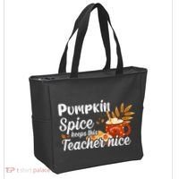 Pumpkin Spice Keeps This Teacher Nice Tote Bag thumb 2