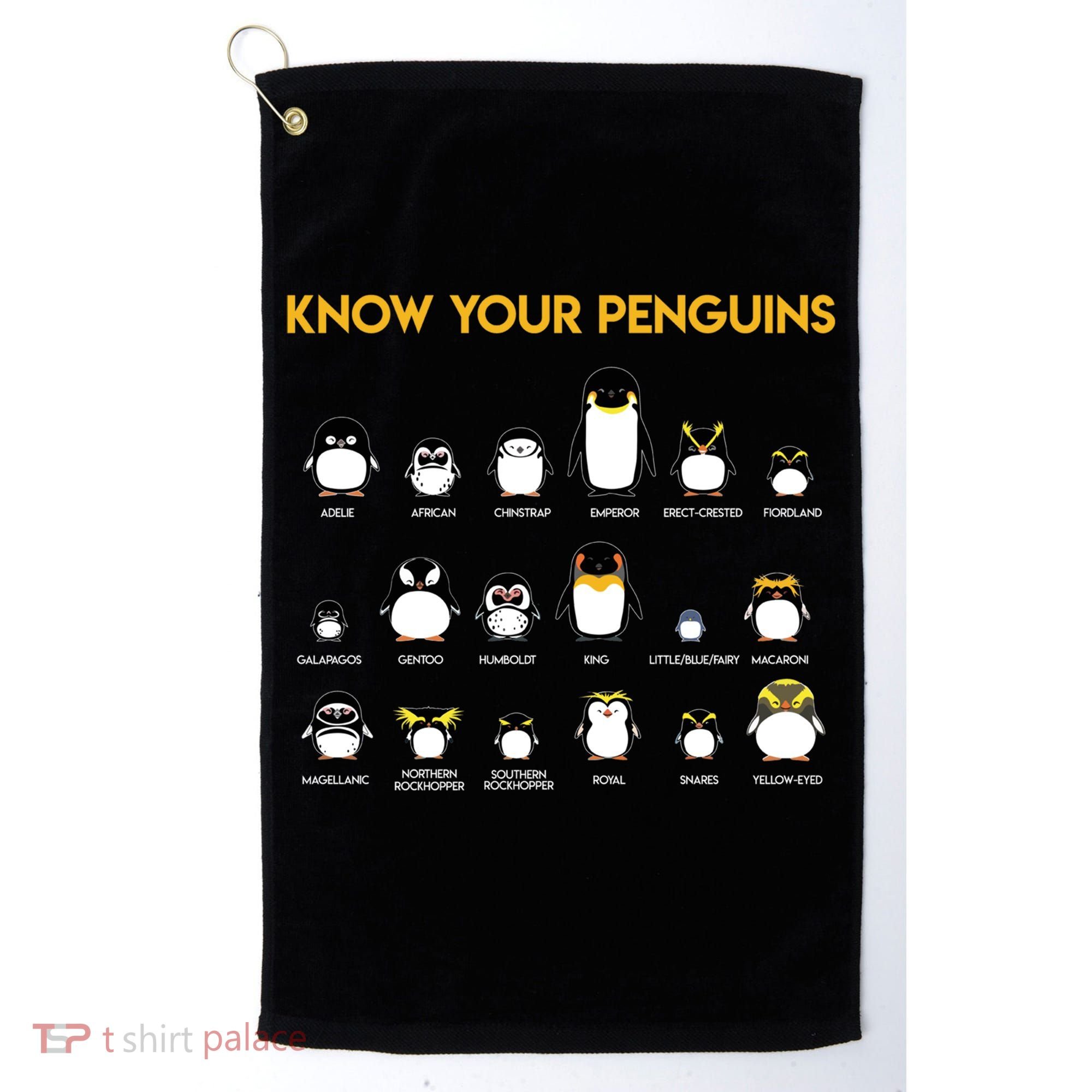 Penguin Species Know Your Penguins Gift Golf Towel