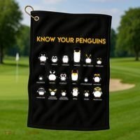 Penguin Species Know Your Penguins Gift Golf Towel thumb 1