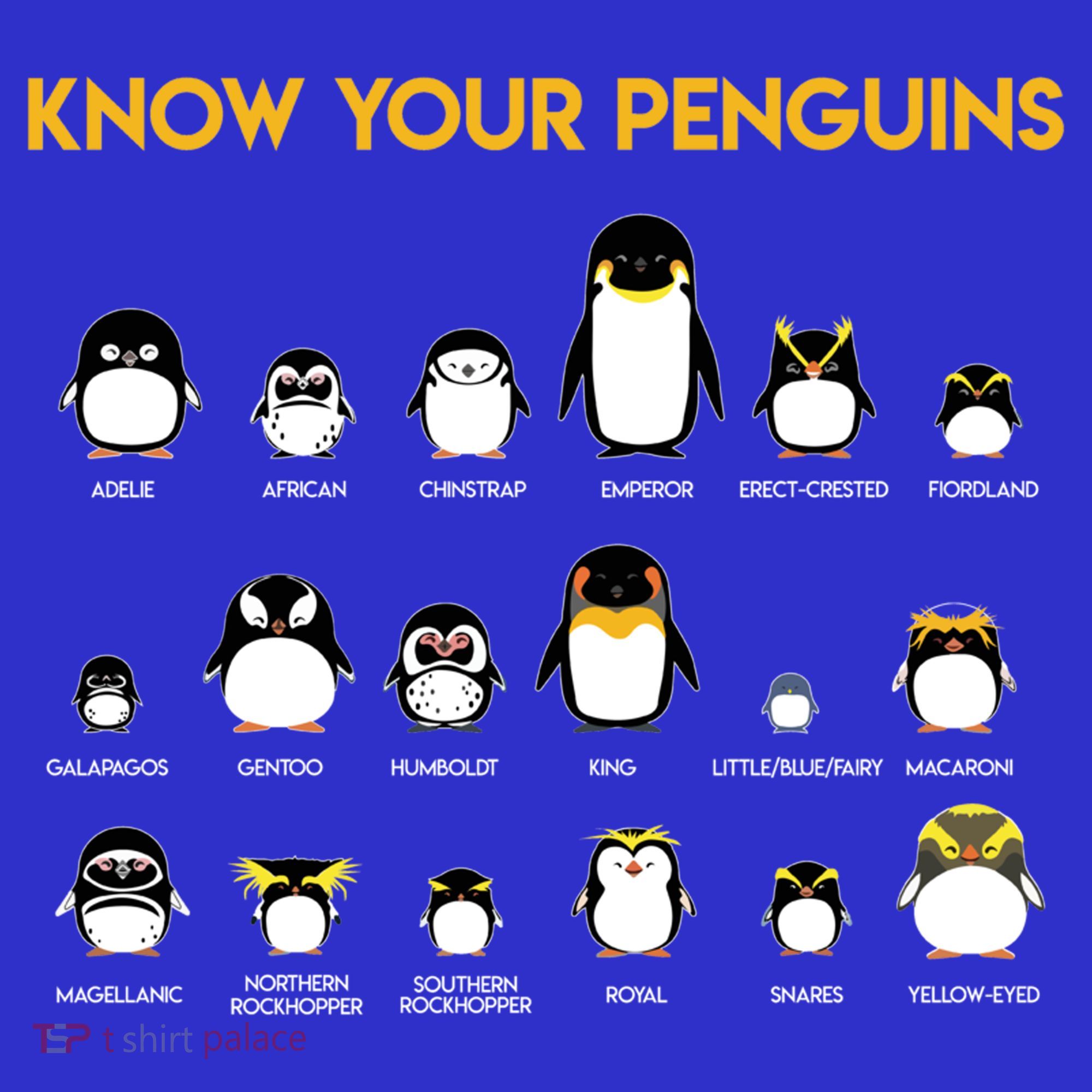 Penguin Species Know Your Penguins Gift Long Sleeve Shirt