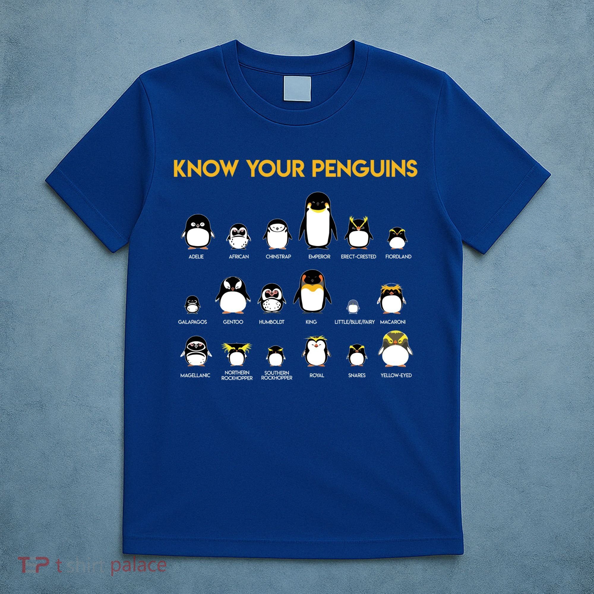 Penguin Species Know Your Penguins Gift T-Shirt
