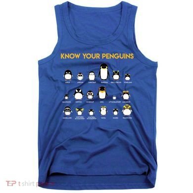 Penguin Species Know Your Penguins Gift Tank Top