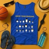 Penguin Species Know Your Penguins Gift Tank Top thumb 4