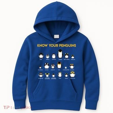 Penguin Species Know Your Penguins Gift Kids Hoodie