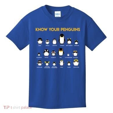 Penguin Species Know Your Penguins Gift Kids T-Shirt