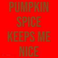 Pumpkin Spice Keeps Me Nice Funny Fall Santa Hat thumb 1