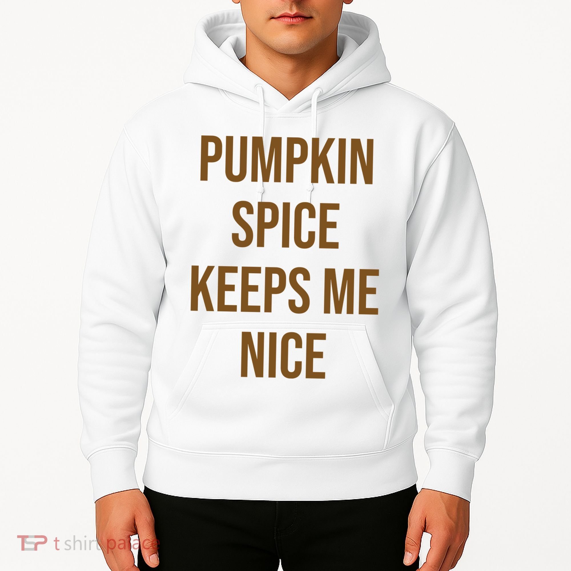 Pumpkin Spice Keeps Me Nice Funny Fall Hoodie