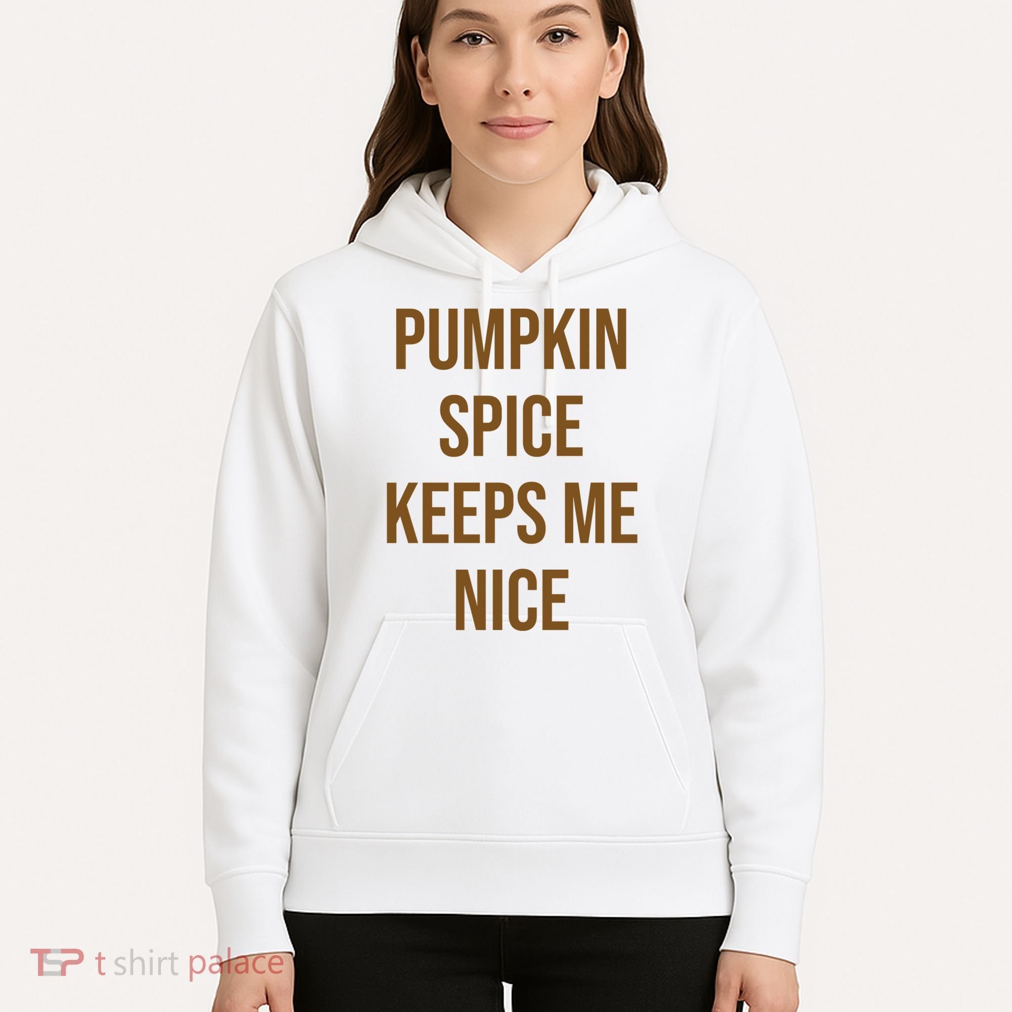 Pumpkin Spice Keeps Me Nice Funny Fall Hoodie