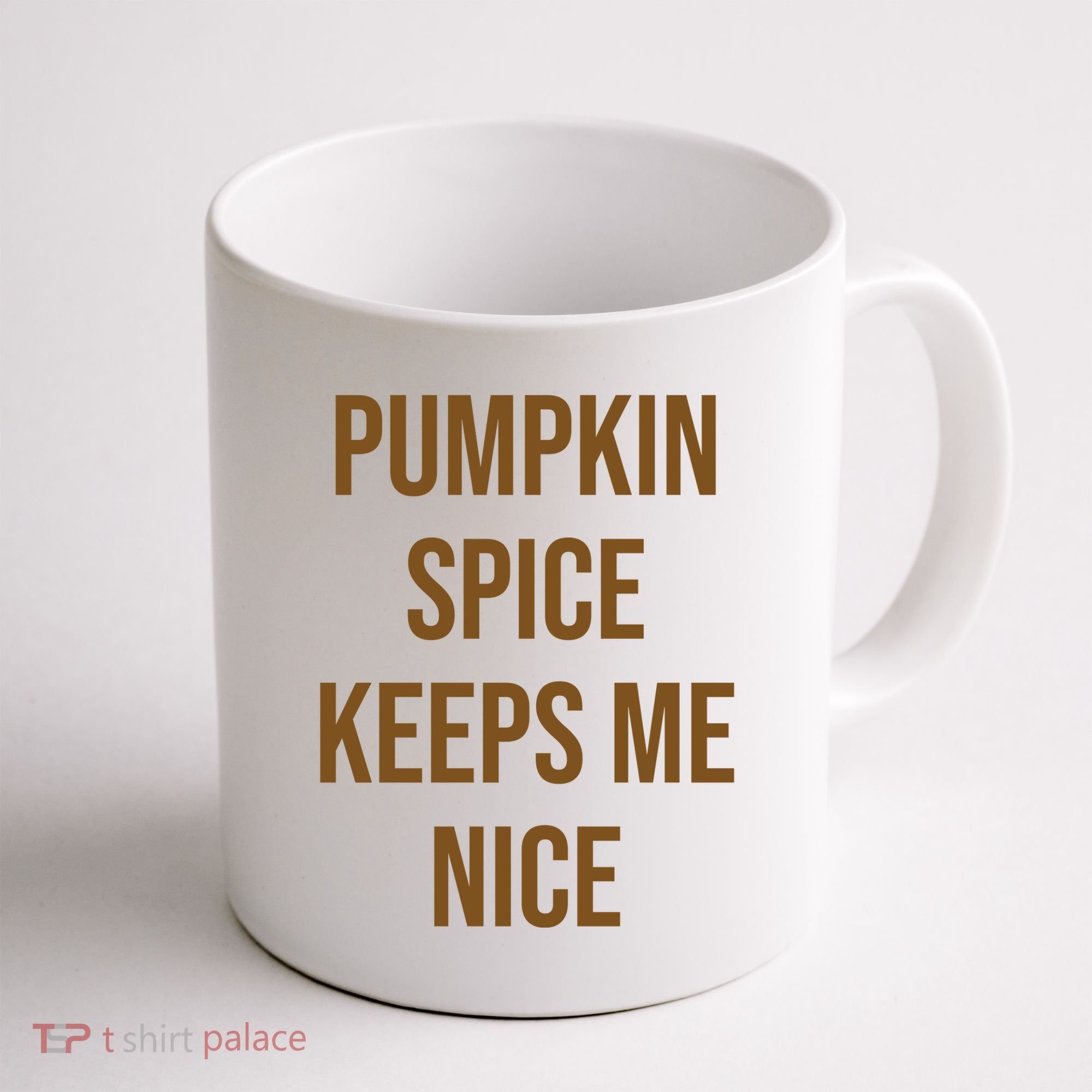 Pumpkin Spice Keeps Me Nice Funny Fall Coffee Mug