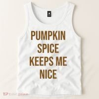 Pumpkin Spice Keeps Me Nice Funny Fall Tank Top thumb 2