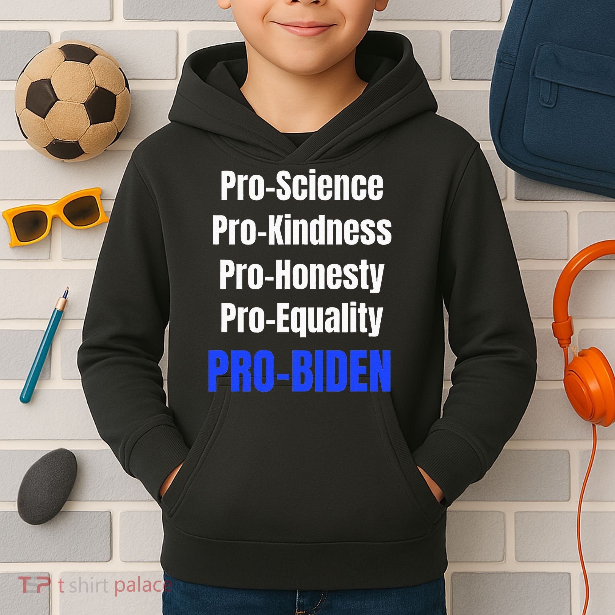 Pro Science Kindness Equality Honesty Pro Biden Joe For Prez Kids Hoodie