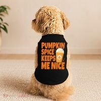 Pumpkin Spice Keeps Me Nice Coffee Lover Holiday Doggie Tank thumb 2