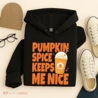 Pumpkin Spice Keeps Me Nice Coffee Lover Holiday Hoodie thumb 4