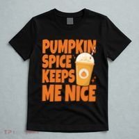 Pumpkin Spice Keeps Me Nice Coffee Lover Holiday T-Shirt thumb 5