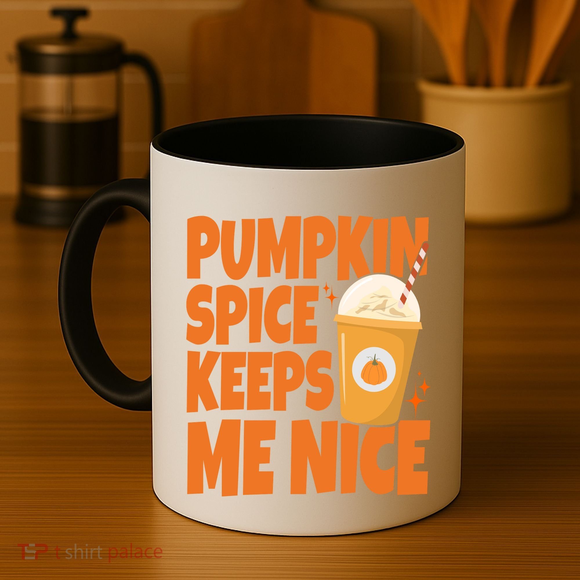 Pumpkin Spice Keeps Me Nice Coffee Lover Holiday Coffee Mug