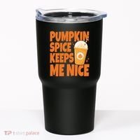 Pumpkin Spice Keeps Me Nice Coffee Lover Holiday Tumbler thumb 0