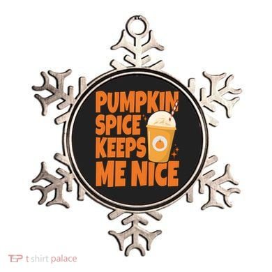 Pumpkin Spice Keeps Me Nice Coffee Lover Holiday Ornament
