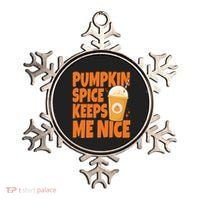 Pumpkin Spice Keeps Me Nice Coffee Lover Holiday Ornament thumb 0