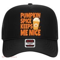 Pumpkin Spice Keeps Me Nice Coffee Lover Holiday Hat thumb 0