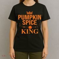 Pumpkin spice King Coffee Lover halloween & Thanksgiving T-Shirt thumb 4