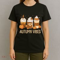 Pumpkin Spice Latte Fall Autumn Vibes Pumpkin Spice Coffee T-Shirt thumb 4