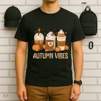 Pumpkin Spice Latte Fall Autumn Vibes Pumpkin Spice Coffee T-Shirt thumb 6