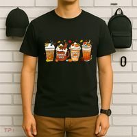 Pumpkin Spice Latte Fall Coffee Pumpkin SpiceThanksgiving T-Shirt thumb 6