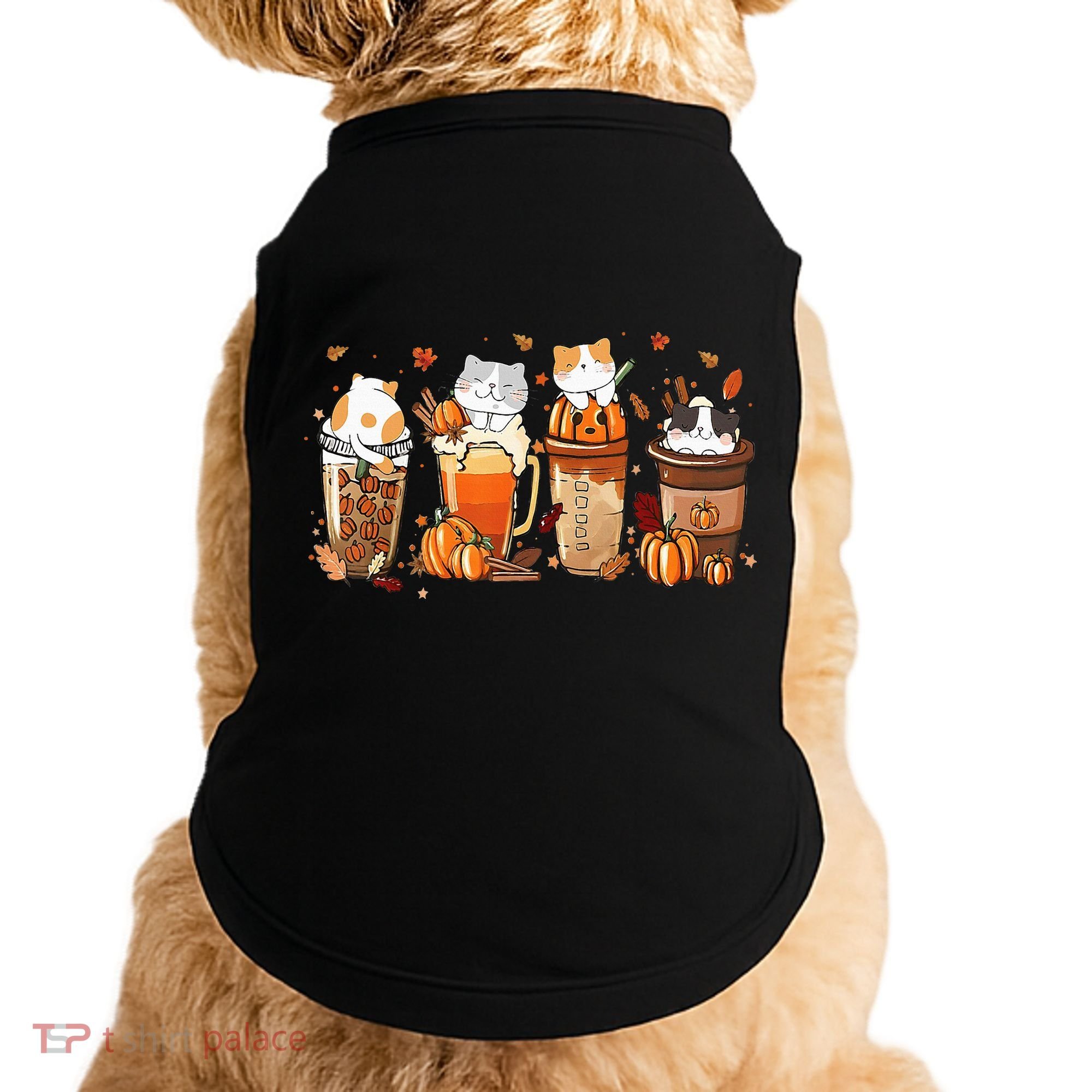 Pumpkin Spice Latte Costume For Cats Lover Doggie Tank